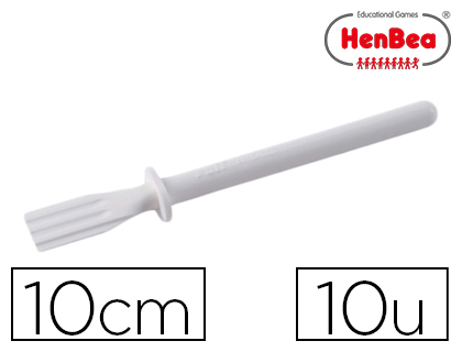 [2068803] HENBEA - Pincel para cola blanca de plastico flexible 10 cm largo bolsa de 10 uds (Ref. 13640)