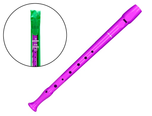 [2151307] HOHNER - FLAUTA 9508 COLOR VIOLETA FUNDA VERDE Y TRANSPARENTE (Ref.9508 SSE VIO)