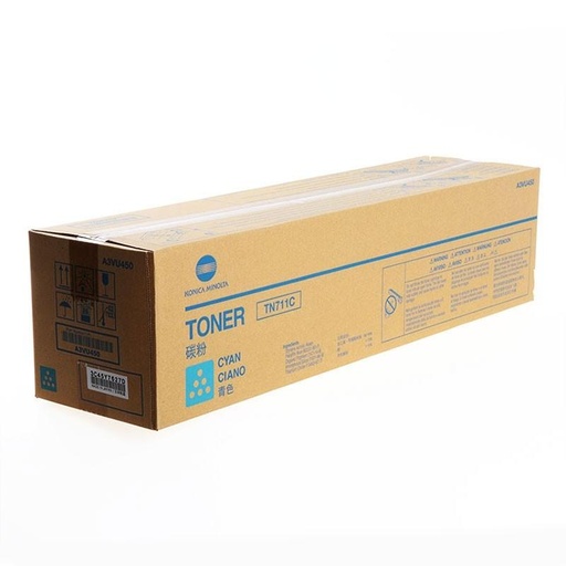 [9932362] KONICA MINOLTA - KONICA-MINOLTA TONER CIAN BIZHUB C654E/C754 - TN-711C *ALTA CAPACIDAD* (Ref.A3VU450)