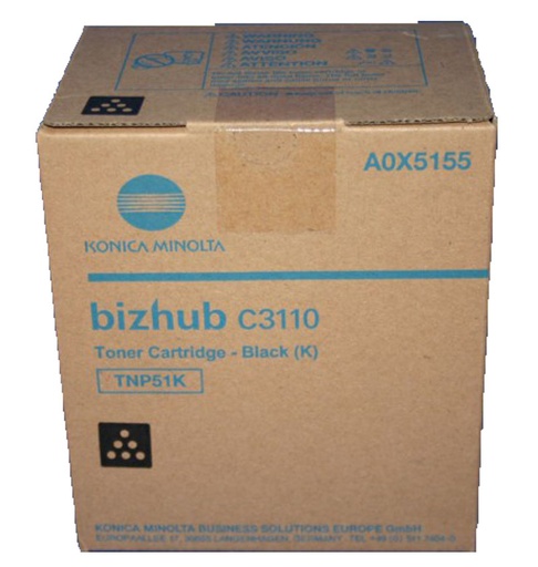 [9926562] KONICA MINOLTA - KONICA-MINOLTA TONER TNP51 NEGRO BNIZHUB C3110 (Ref.A0X5155)