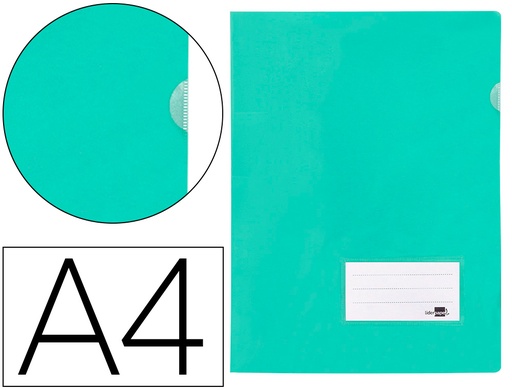 [2011345] LIDERPAPEL - Carpeta dossier A4 u ero verde manzana opaco (Ref. BL29)
