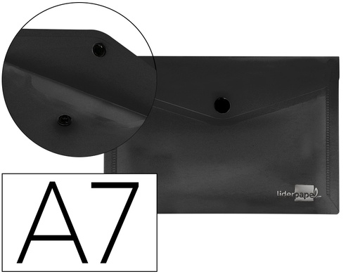 [2011292] LIDERPAPEL - Carpeta dossier broche polipropileno din a7 negro opaco (Ref. DS78)