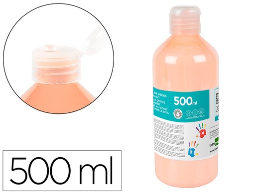 [2009777] LIDERPAPEL - Pintura dedos botella de 500 ml carne (Ref. DD03)