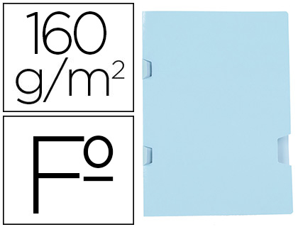 [2010740] LIDERPAPEL - Subcarpeta folio azul tres uñeros plastificada 160g/m2 (Ref. SC41)
