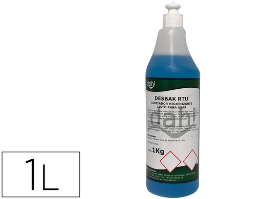 [9159498] Limpiador bactericida dahi desbak azul botella 1 litro (Ref. PCH051-DJ)