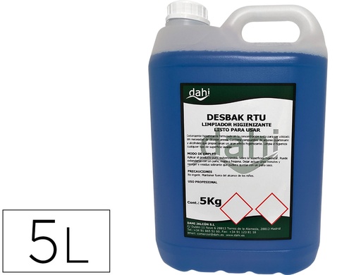 [9159497] Limpiador bactericida dahi desbak azul garrafa 5 litros (Ref. PCH050)