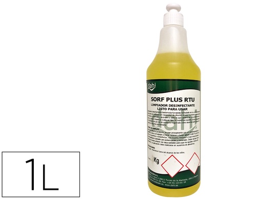 [9159500] Limpiador higienizante desodorizante desinfectante dahi dj plus rtv botella1 litro (Ref. PCH049-DJ)