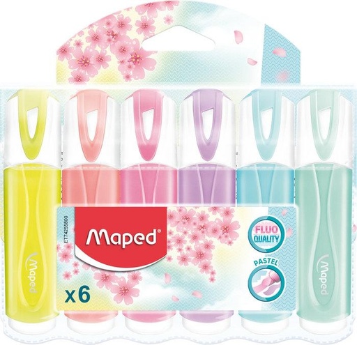 [9930982] MAPED - MARCADOR FLUORESCENTE CLASSIC ESTUCHE 6 COLORES PASTEL (Ref.742558)