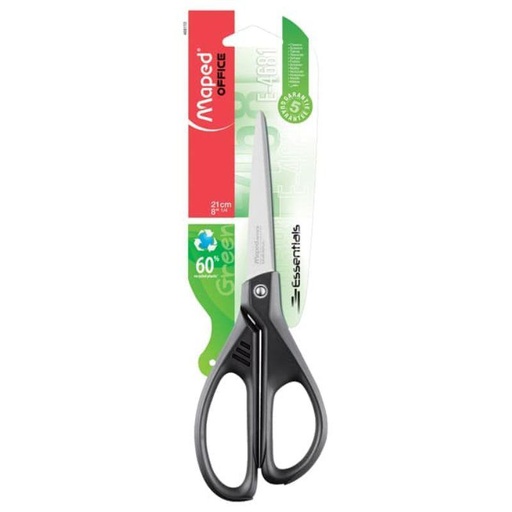 [9930939] MAPED - TIJERA ESSENTIALS GREEN E4681 ASIMÉTRICA 21 CM (Ref.468110)
