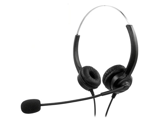 [2160306] MEDIARANGE - Auricular biaural diadema con microfono cable 2 mt (Ref. MROS304)