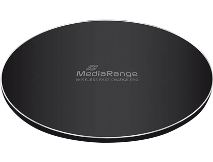 [2155071] MEDIARANGE - Cargador inalambrico para smartphones compatible carga rapida qi color negro (Ref. MRMA111)