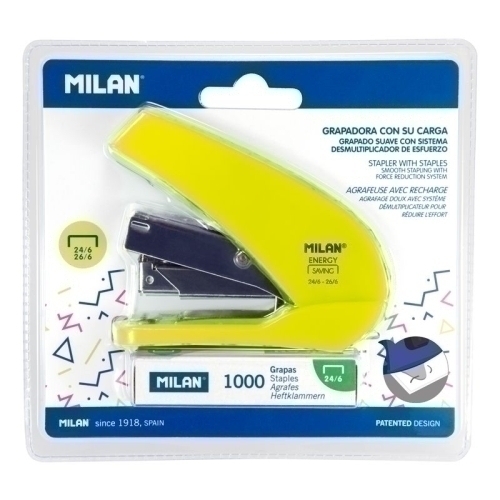 [9929807] MILAN - GRAPADORA COMPACTA ENERGY SAVING BLISTER AMARILLO (Ref.191071Y)