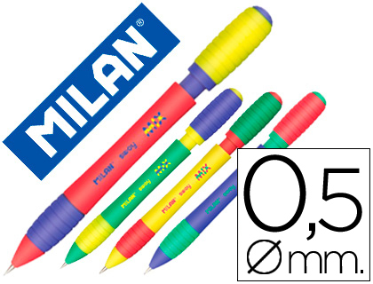 [2154011] MILAN - PORTAMINAS SWAY MIX 0,5 MM CON GOMA COLORES SURTIDOS (Ref.185015920)