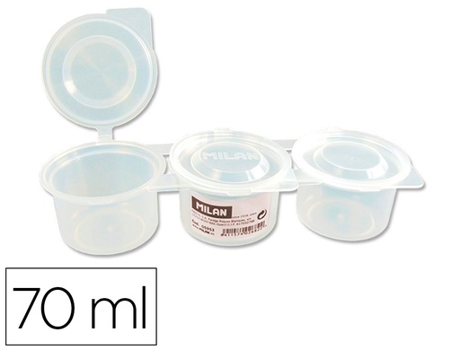 [2160417] MILAN - Vaso para mezcla pinturas triple con tapa 70 ml (Ref. 05953)