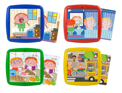 [2068536] MINILAND - Puzzle habito diarios set de 4 unidades 25 piezas (Ref. 35420)