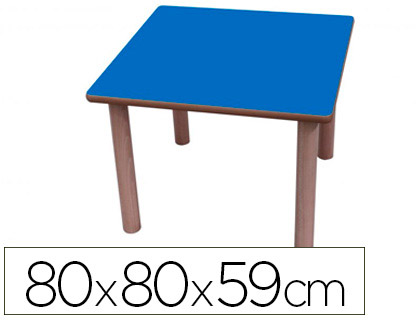 [2300233] MOBEDUC - Mesa madera mobetuc t3 cuadrada con tapa laminada haya 80x80 cm (Ref. 600550.80-3)