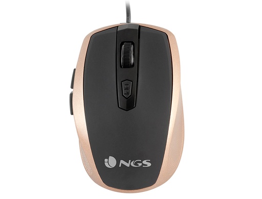 [2161314] NGS - Raton cable tick optico 800/1600 dpi 6 botones nano conexion usb color oro (Ref. TICKGOLD)