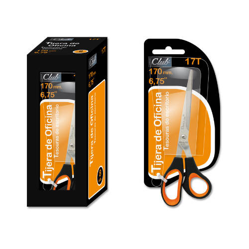 [9934770] OFFICE CLUB - TIJERAS OFICINA 17 CM BLISTER (Ref.323825)
