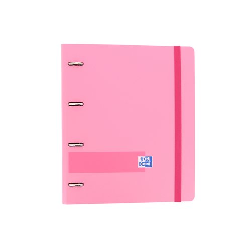[9939656] OXFORD - CARPEBLOC SCHOOL EUROPEANBINDER POLYFOAM A4+ 4 an.MIXTAS 35mm con RECAMBIO 100 hj. CUADRIC.5x5 ROSA CHICLE (Ref.400131303)