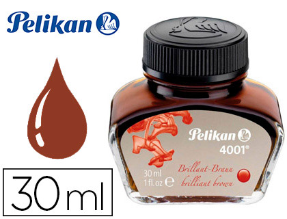 [2090430] PELIKAN - Tinta estilografica 4001 marron brillante frasco 30 ml (Ref. 311902)