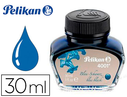 [2090434] PELIKAN - Tinta estilografica 4001 negro / azul frasco 30 ml (Ref. 301028)