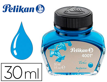 [2090428] PELIKAN - Tinta estilografica 4001 turquesa frasco 30 ml (Ref. 311894)