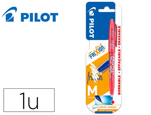 [2161343] PILOT - Boligrafo frixion ball borrable 0,7 mm punta media rojo en blister (Ref.BFR)