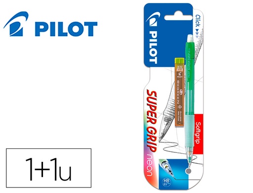 [2161352] PILOT - Portaminas h-185 cuerpo color neon 0,5 mm + 1 tubo de 12 minas en blister (Ref.H-185NS)