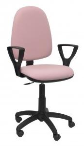 [9935036] PIQUERAS Y CRESPO - SILLA AYNA BRAZOS FIJOS MECANISMO CONTACTO PERMANENTE CON REGULACION DE PROFUNDIDAD ASIENTO Y RESPALDO TAPIZADO BALI ROSA PALO (Ref.04CPBALI710BGOLF)