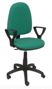 [9935040] PIQUERAS Y CRESPO - SILLA AYNA BRAZOS FIJOS MECANISMO CONTACTO PERMANENTE CON REGULACION DE PROFUNDIDAD ASIENTO Y RESPALDO TAPIZADO BALI VERDE (Ref.04CPBALI456BGOLF)