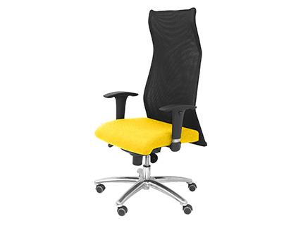 [2156116] PIQUERAS Y CRESPO - Silla de direccion pyc respaldo alto regulable en altura amarilla alto 1210+90 mm ancho 630 mm prof 630 mm (Ref. 13SXLBALI100)