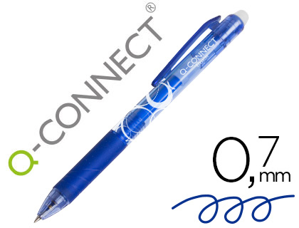 [2153565] Q-CONNECT - BOLIGRAFO RETRACTIL BORRABLE 0,7 MM COLOR AZUL (Ref.KF18625)