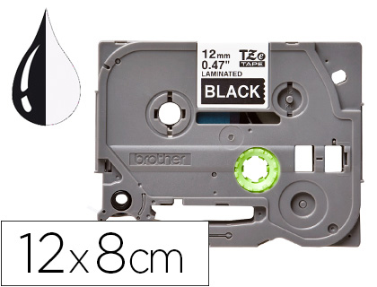 [2156255] Q-CONNECT - Cinta tze-335 negro-blanco 12mm longitud 8mt (Ref. KF18865)