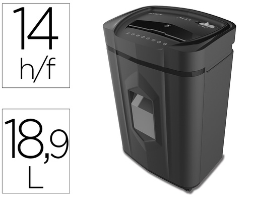 [2155667] Q-CONNECT - Destructora de documentos kf17109 seguridad p4capacidad de corte 14 hojas clips grapas tarjetas y cd (Ref. KF17109)