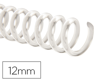 [2153429] Q-CONNECT - ESPIRAL PLASTICO TRANSPARENTE 32 5:1 12MM 1,8MM CAJA DE 100 UNIDADES (Ref.KF18760)
