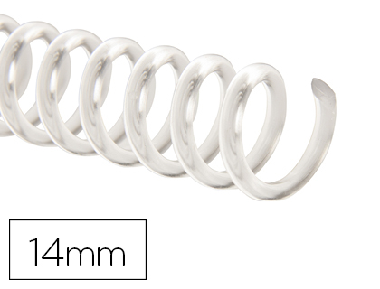[2153430] Q-CONNECT - ESPIRAL PLASTICO TRANSPARENTE 32 5:1 14MM 1,8MM CAJA DE 100 UNIDADES (Ref.KF18761)