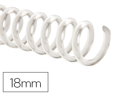[2153432] Q-CONNECT - ESPIRAL PLASTICO TRANSPARENTE 32 5:1 18MM 2MM CAJA DE 100 UNIDADES (Ref.KF18763)