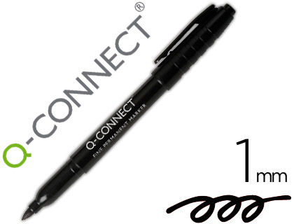 [2043301] Q-CONNECT - ROTULADOR PARA CD/DVD PUNTA FIBRA PERMANENTE NEGRO PUNTA REDONDA 1,0 MM (Ref.KF02300)