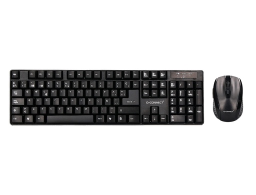 [2155702] Q-CONNECT - Set teclado + raton inalambrico 2.4g negro compatible windows 98 / nt / me / 2000 / xp / 7 / (Ref. KF17988)