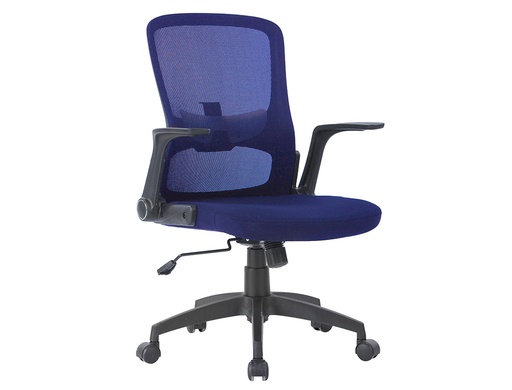 [2156276] Q-CONNECT - Silla giratoria base metal regulable en altura 910+75mm alto 610mm ancho 550mm profundidad azul (Ref. KF19022)