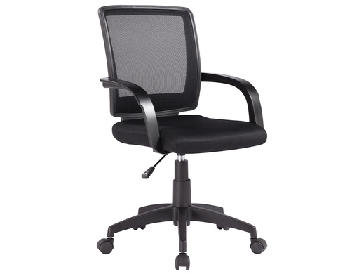 [2156264] Q-CONNECT - Silla giratoria respaldo medio regulable en altura 900+100x560x570 mm color negro (Ref. KF19010)