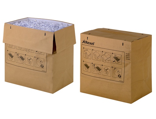 [2162674] REXEL - Bolsa de residuos reciclable para destructora auto+ 750x/750m capacidad 115 l pack de 50 unidades (Ref. 2105903)