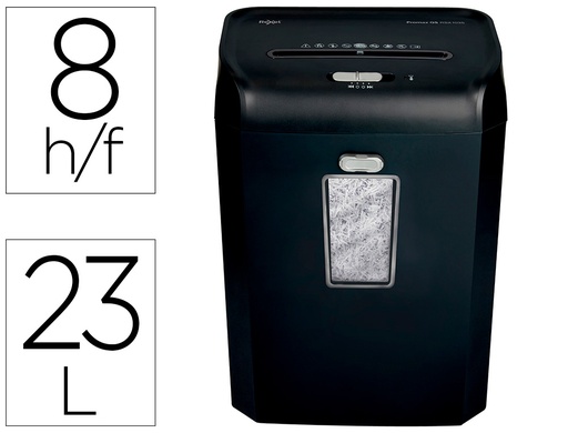 [2162677] REXEL - Destructora de documentos promax qs rex823 capacidad 8 hojas particulas destruye grapas clips y (Ref. 2104583EU)