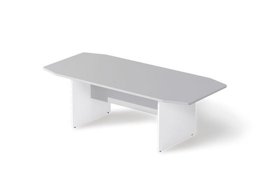 [2150733] ROCADA - MESA DE REUNION MEETING ESTRUCTURA MADERA BLANCO TABLERO MADERA GRIS 220X100X72 CM (Ref.3003AW02)