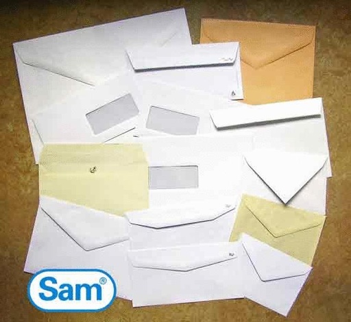 [9932616] SAM - SOBRE DIN C5 VER 160 C AUTOADHESIVO CON TIRA DE SILICONA 162X229 120 GRAMOS CREMA VERJURADO 250 SOBRES (Ref.210607)