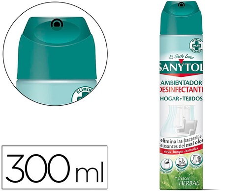 [2160183] SANYTOL - Ambientador desinfectante para hogar y tejidos spray bote de 300 ml (Ref. 84773)