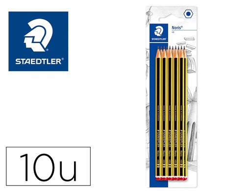 [2161354] STAEDTLER - Lapices de grafito noris n 2 hb blister de 10 unidades (Ref. 120-2 BK10)