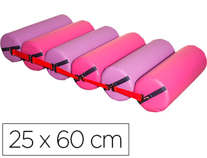 [2068193] SUMO DIDACTIC - Rodillo deslizantes 6 cilindros fucsia / lila 25 cm de diametro x 60 cm alto (Ref. 442)