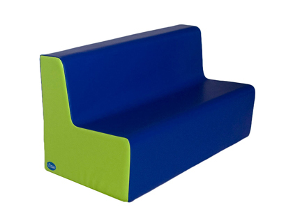 [2068168] SUMO DIDACTIC - Sillon mediano triple alt asiento 25 cm azul / pistacho 100x45x50 cm (Ref. 047C)