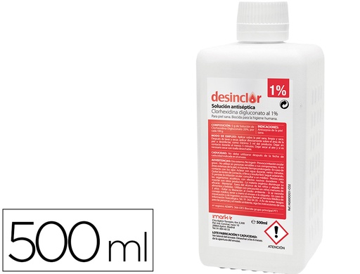 [2160503] Solucion antiseptica clorhexidina desinclor 1% bote de 500 ml (Ref. 25)